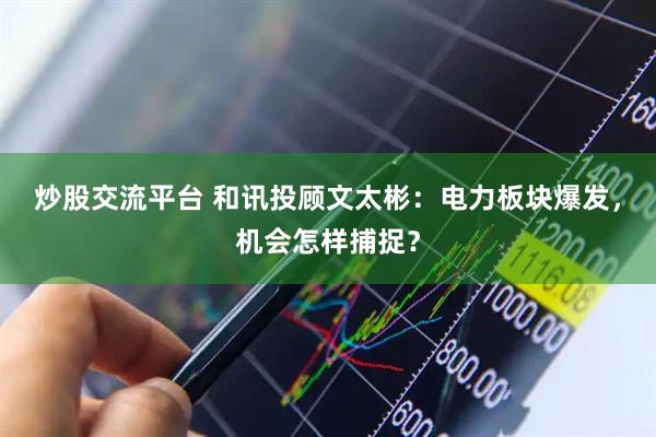 炒股交流平台 和讯投顾文太彬：电力板块爆发，机会怎样捕捉？