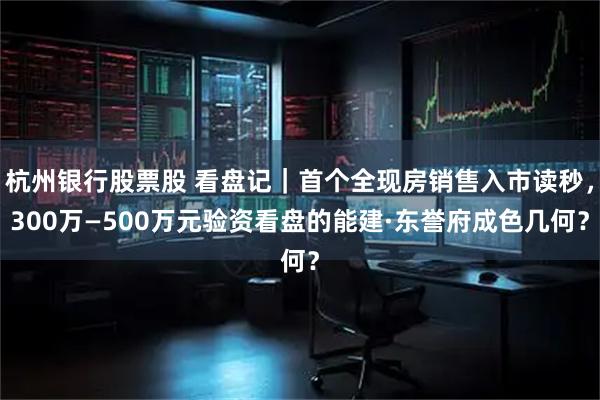 杭州银行股票股 看盘记｜首个全现房销售入市读秒，300万—500万元验资看盘的能建·东誉府成色几何？